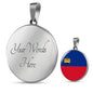 Liechtenstein Flag Necklace Liechtenstein Flag Necklace Stainless Steel or 18k Gold 18-22" - Express Your Love Gifts