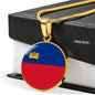 Liechtenstein Flag Necklace Liechtenstein Flag Necklace Stainless Steel or 18k Gold 18-22" - Express Your Love Gifts