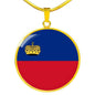 Liechtenstein Flag Necklace Liechtenstein Flag Necklace Stainless Steel or 18k Gold 18-22" - Express Your Love Gifts