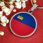 Liechtenstein Flag Necklace Liechtenstein Flag Necklace Stainless Steel or 18k Gold 18-22" - Express Your Love Gifts