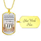 Life Living In Righteousness Christian Faith Necklace Stainless Steel or 18k Gold Dog Tag 24" Chain-Express Your Love Gifts