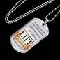 Life Living In Righteousness Christian Faith Necklace Stainless Steel or 18k Gold Dog Tag 24" Chain-Express Your Love Gifts