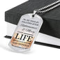 Life Living In Righteousness Christian Faith Necklace Stainless Steel or 18k Gold Dog Tag 24" Chain-Express Your Love Gifts