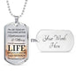 Life Living In Righteousness Christian Faith Necklace Stainless Steel or 18k Gold Dog Tag 24" Chain-Express Your Love Gifts