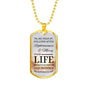 Life Living In Righteousness Christian Faith Necklace Stainless Steel or 18k Gold Dog Tag 24" Chain-Express Your Love Gifts