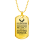 Life Living In Righteousness Necklace Stainless Steel or 18k Gold Dog Tag 24" Chain-Express Your Love Gifts