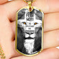 Lion Of Judah Revelation 5:5 Necklace Stainless Steel or 18k Gold Dog Tag 24" Chain - Express Your Love Gifts
