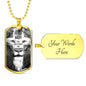 Lion Of Judah Revelation 5:5 Necklace Stainless Steel or 18k Gold Dog Tag 24" Chain - Express Your Love Gifts