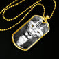Lion Of Judah Revelation 5:5 Necklace Stainless Steel or 18k Gold Dog Tag 24" Chain - Express Your Love Gifts