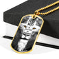 Lion Of Judah Revelation 5:5 Necklace Stainless Steel or 18k Gold Dog Tag 24" Chain - Express Your Love Gifts