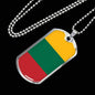 Lithuania Flag Necklace Lithuania Flag Stainless Steel or 18k Gold Dog Tag 24" - Express Your Love Gifts