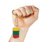 Lithuania Flag Necklace Lithuania Flag Stainless Steel or 18k Gold Dog Tag 24" - Express Your Love Gifts