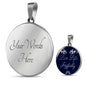 Live Life Joyfully Inspirational Circle Pendant Necklace Stainless Steel or 18k Gold 18-22" - Express Your Love Gifts
