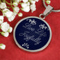 Live Life Joyfully Inspirational Circle Pendant Necklace Stainless Steel or 18k Gold 18-22" - Express Your Love Gifts