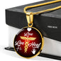 Live Love Heal Necklace Nurse Gift Circle Pendant Stainless Steel or 18k Gold 18-22" - Express Your Love Gifts