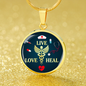 Live Love Heal Nurse Circle Necklace Stainless Steel or 18k Gold 18-22" - Express Your Love Gifts
