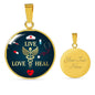 Live Love Heal Nurse Circle Necklace Stainless Steel or 18k Gold 18-22" - Express Your Love Gifts