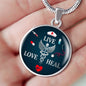 Live Love Heal Nurse Circle Necklace Stainless Steel or 18k Gold 18-22" - Express Your Love Gifts