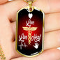 Live Love Heal Nurse Necklace Stainless Steel or 18k Gold Dog Tag 24" - Express Your Love Gifts