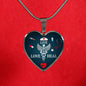 Live Love Heal Nurse Necklace Stainless Steel or 18k Gold Heart Pendant 18-22" - Express Your Love Gifts