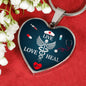 Live Love Heal Nurse Necklace Stainless Steel or 18k Gold Heart Pendant 18-22" - Express Your Love Gifts