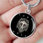 Lone Wolf Circle Necklace Stainless Steel or 18k Gold 18-22" - Express Your Love Gifts