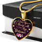 Long Distance Relationship Gift Stainless Steel 18k Gold Heart Pendant 18-22" - Express Your Love Gifts