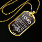 Lord Guide Me Catholic Necklace Stainless Steel or 18k Gold Dog Tag 24" Chain-Express Your Love Gifts