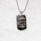 Lord Guide Me Catholic Necklace Stainless Steel or 18k Gold Dog Tag 24" Chain-Express Your Love Gifts