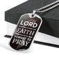 Lord Guide Me Catholic Necklace Stainless Steel or 18k Gold Dog Tag 24" Chain-Express Your Love Gifts