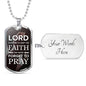 Lord Guide Me Catholic Necklace Stainless Steel or 18k Gold Dog Tag 24" Chain-Express Your Love Gifts
