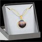 Lord Is My Rock Psalm Gift Circle Necklace Stainless Steel or 18k Gold 18-22"-Express Your Love Gifts