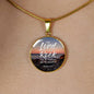 Lord Is My Rock Psalm Gift Circle Necklace Stainless Steel or 18k Gold 18-22"-Express Your Love Gifts