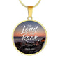 Lord Is My Rock Psalm Gift Circle Necklace Stainless Steel or 18k Gold 18-22"-Express Your Love Gifts