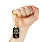 Lord Is My Shepherd Dog Tag Stainless Steel or 18k Gold 24" Chain - Express Your Love Gifts