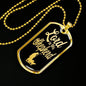 Lord Is My Shepherd Dog Tag Stainless Steel or 18k Gold 24" Chain - Express Your Love Gifts