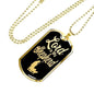 Lord Is My Shepherd Dog Tag Stainless Steel or 18k Gold 24" Chain - Express Your Love Gifts