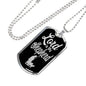 Lord Is My Shepherd Dog Tag Stainless Steel or 18k Gold 24" Chain - Express Your Love Gifts