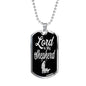 Lord Is My Shepherd Dog Tag Stainless Steel or 18k Gold 24" Chain - Express Your Love Gifts