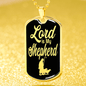 Lord Is My Shepherd Dog Tag Stainless Steel or 18k Gold 24" Chain - Express Your Love Gifts
