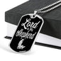 Lord Is My Shepherd Dog Tag Stainless Steel or 18k Gold 24" Chain - Express Your Love Gifts