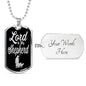 Lord Is My Shepherd Dog Tag Stainless Steel or 18k Gold 24" Chain - Express Your Love Gifts
