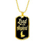 Lord Is My Shepherd Dog Tag Stainless Steel or 18k Gold 24" Chain - Express Your Love Gifts