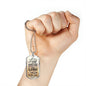 Lord Is My Strength Psalm 27:1 Necklace Stainless Steel or 18k Gold Dog Tag 24" Chain-Express Your Love Gifts