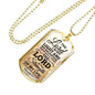 Lord Is My Strength Psalm 27:1 Necklace Stainless Steel or 18k Gold Dog Tag 24" Chain-Express Your Love Gifts