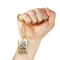 Lord Is My Strength Psalm 27:1 Necklace Stainless Steel or 18k Gold Dog Tag 24" Chain-Express Your Love Gifts