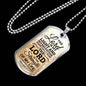 Lord Is My Strength Psalm 27:1 Necklace Stainless Steel or 18k Gold Dog Tag 24" Chain-Express Your Love Gifts