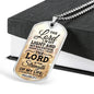 Lord Is My Strength Psalm 27:1 Necklace Stainless Steel or 18k Gold Dog Tag 24" Chain-Express Your Love Gifts