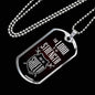 Lord Is My Strength Psalm 28:7 Stainless Steel or 18k Gold Dog Tag 24" Chain-Express Your Love Gifts