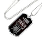 Lord Is My Strength Psalm 28:7 Stainless Steel or 18k Gold Dog Tag 24" Chain-Express Your Love Gifts